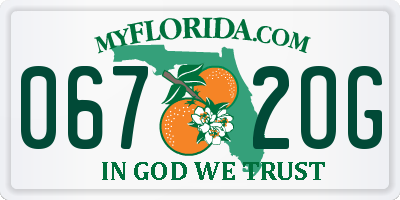 FL license plate 0672OG