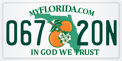 FL license plate 0672ON