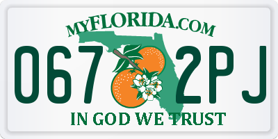FL license plate 0672PJ
