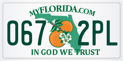 FL license plate 0672PL