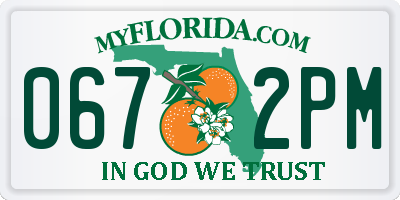FL license plate 0672PM
