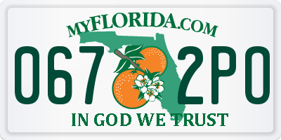 FL license plate 0672PO