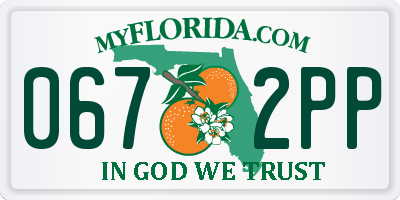 FL license plate 0672PP