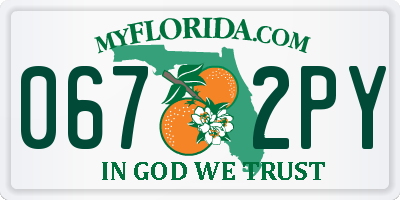 FL license plate 0672PY