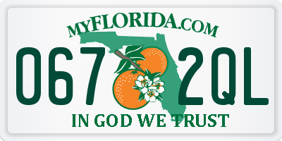 FL license plate 0672QL