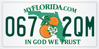 FL license plate 0672QM