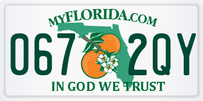 FL license plate 0672QY
