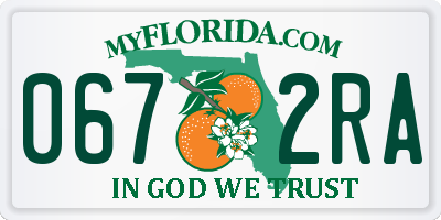 FL license plate 0672RA