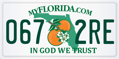 FL license plate 0672RE