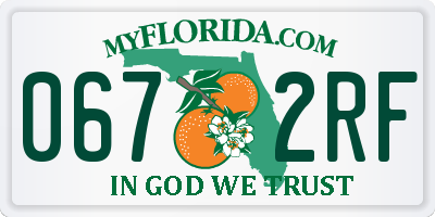FL license plate 0672RF
