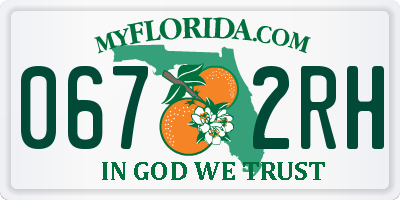 FL license plate 0672RH