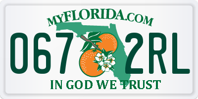 FL license plate 0672RL