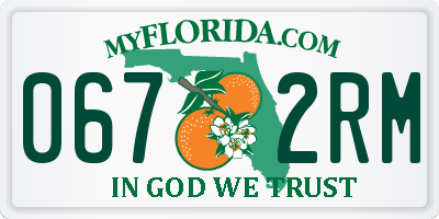 FL license plate 0672RM