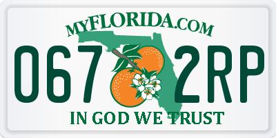 FL license plate 0672RP