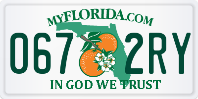 FL license plate 0672RY