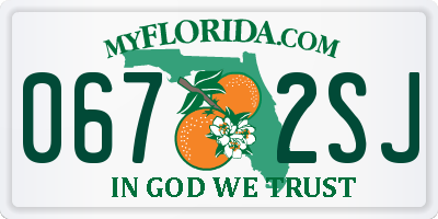 FL license plate 0672SJ