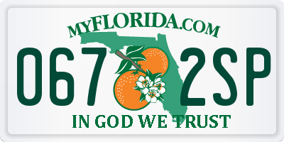 FL license plate 0672SP