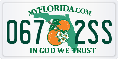 FL license plate 0672SS