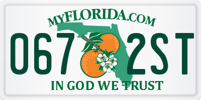 FL license plate 0672ST
