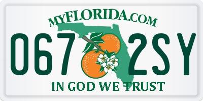 FL license plate 0672SY