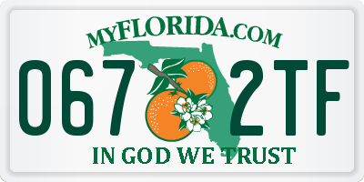 FL license plate 0672TF