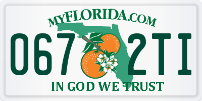 FL license plate 0672TI