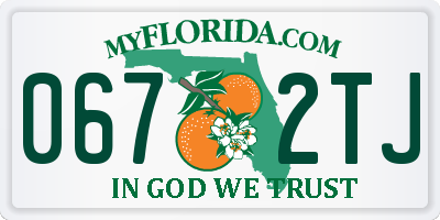 FL license plate 0672TJ