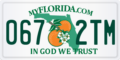FL license plate 0672TM