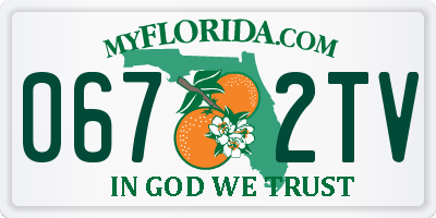 FL license plate 0672TV