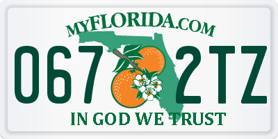FL license plate 0672TZ