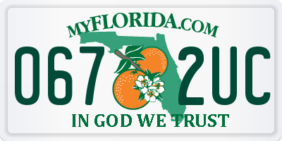 FL license plate 0672UC