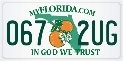 FL license plate 0672UG