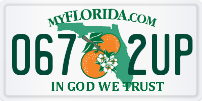 FL license plate 0672UP