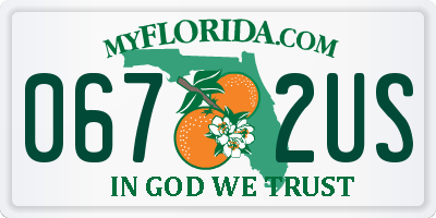 FL license plate 0672US