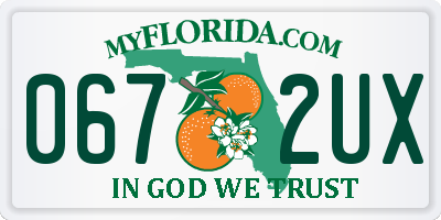 FL license plate 0672UX