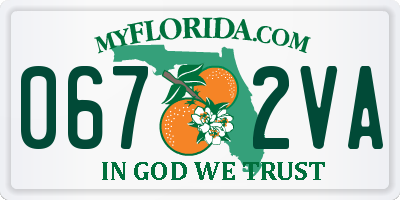 FL license plate 0672VA