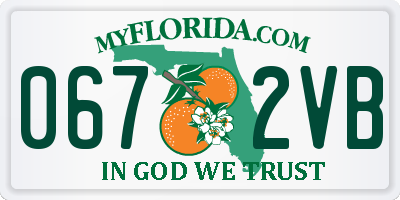 FL license plate 0672VB