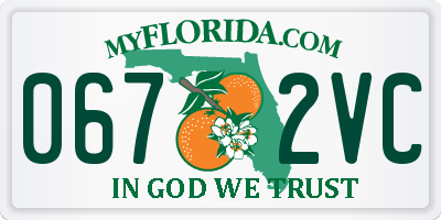 FL license plate 0672VC