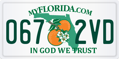 FL license plate 0672VD