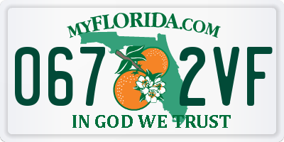 FL license plate 0672VF