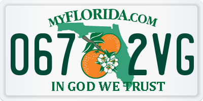 FL license plate 0672VG