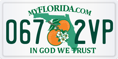 FL license plate 0672VP