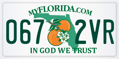 FL license plate 0672VR