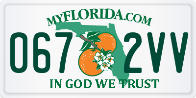 FL license plate 0672VV
