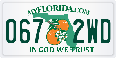 FL license plate 0672WD
