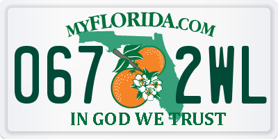 FL license plate 0672WL