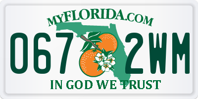 FL license plate 0672WM