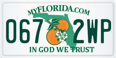 FL license plate 0672WP
