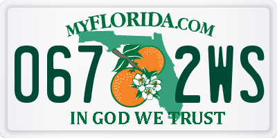 FL license plate 0672WS