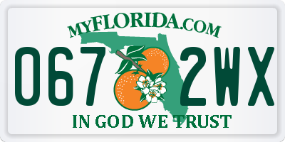 FL license plate 0672WX
